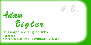 adam bigler business card